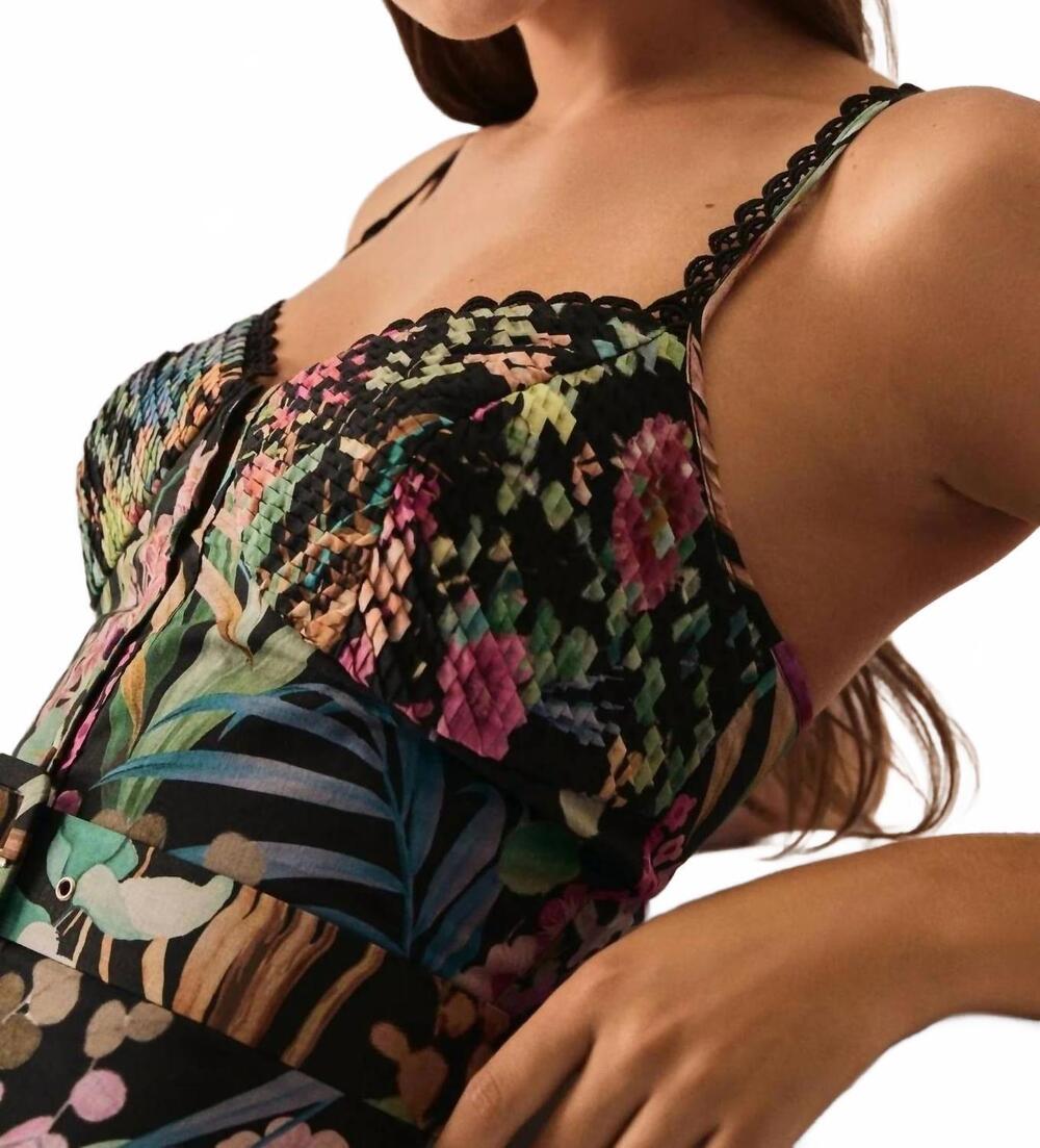 NEW CHARO RUIZ cael long dress in black lagoon - Picture 4 of 6